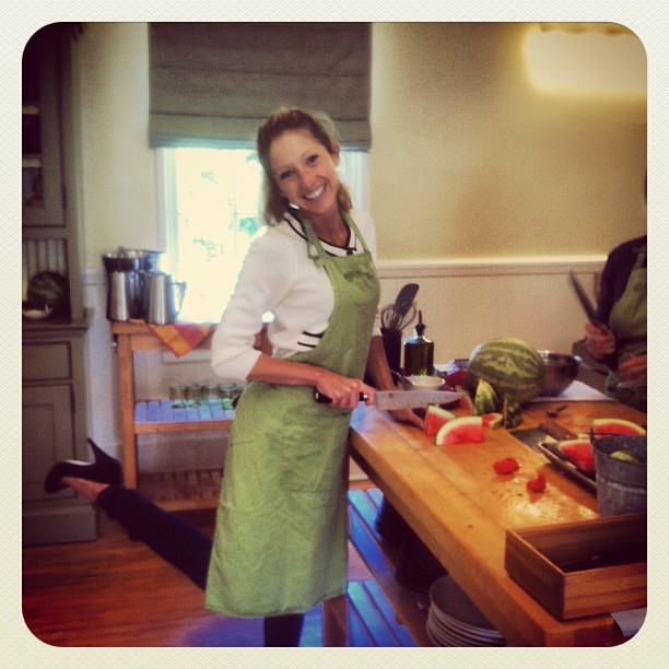 Cooking up a Healthy Lunch during a corporate wellness offsite at Cavallo Point in Sausalito