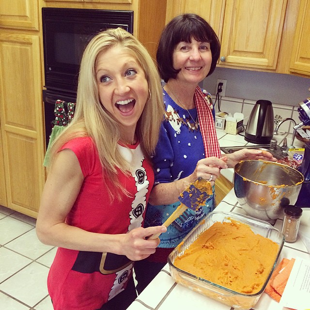 Making Sweet Potato Pecan Casserole for the Holidays