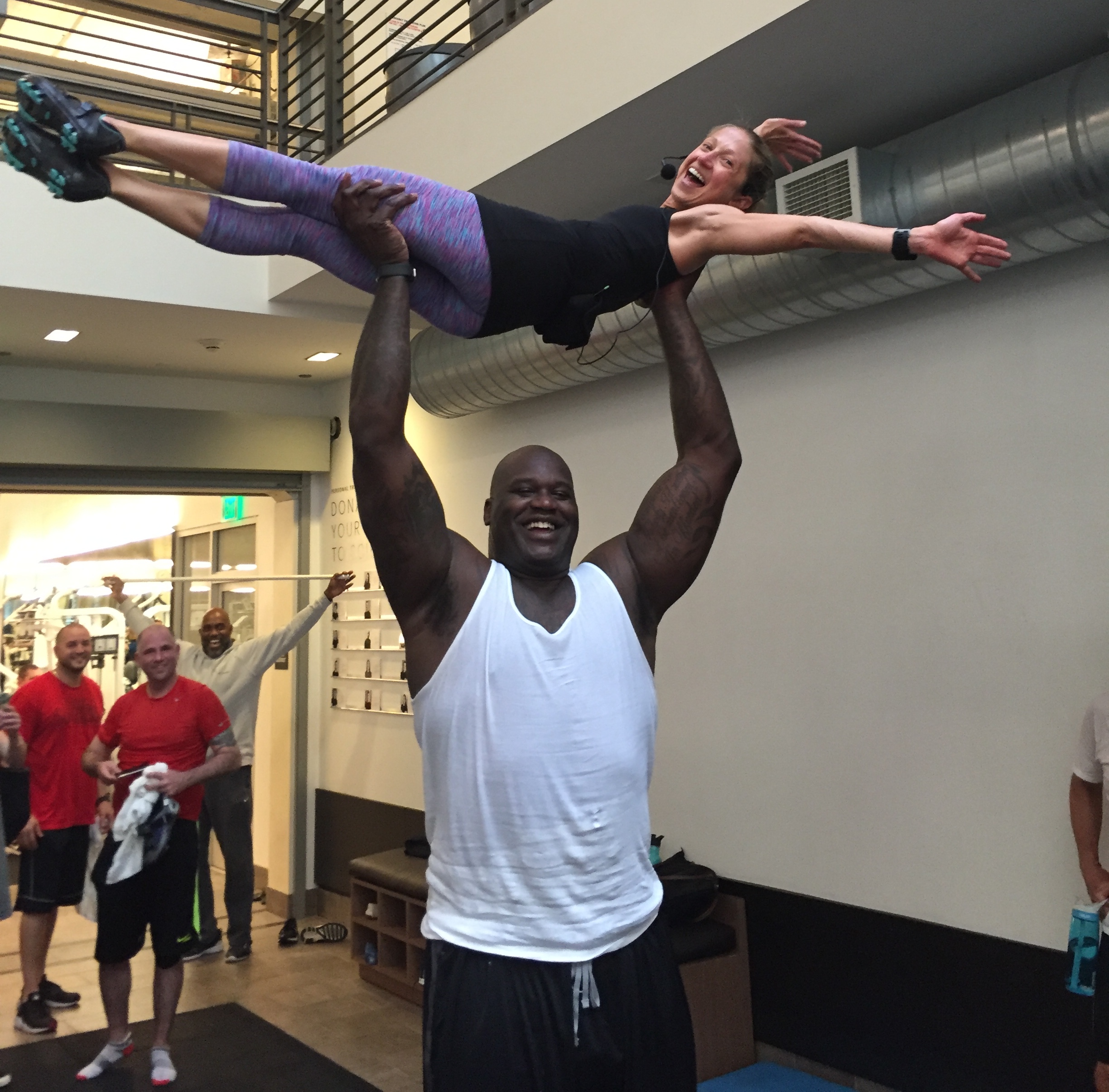 SHAQ in spin class